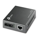 TP-LINK MC200CM - Gigabit SFP to RJ45 Fiber Media Converter - Black - Fiber to Ethernet Converter 10/100/1000Mbps RJ45 Port to 1000Base-SX Multi-Mode Fiber
