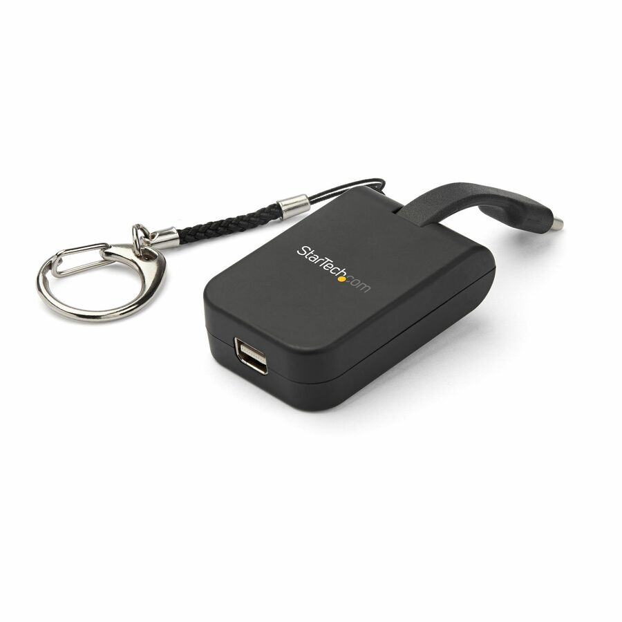 StarTech Compact USB C to Mini DisplayPort Adapter - 8K 60Hz DSC/4K USB-C to mDP 1.4 Video Converter w/Keychain Ring - TB3 Compatible
