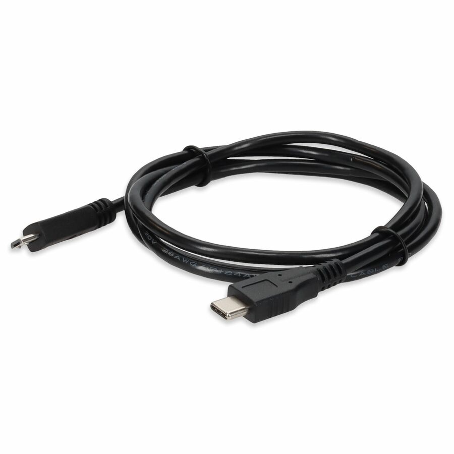 AddOn 5-Pack of 1m USB 3.1 (C) Male to Micro-USB 2.0 (B) Male Black Cables