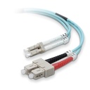 Belkin Fiber Optic Duplex Patch Cable - SC Male - LC Male - 9.84ft - Aqua