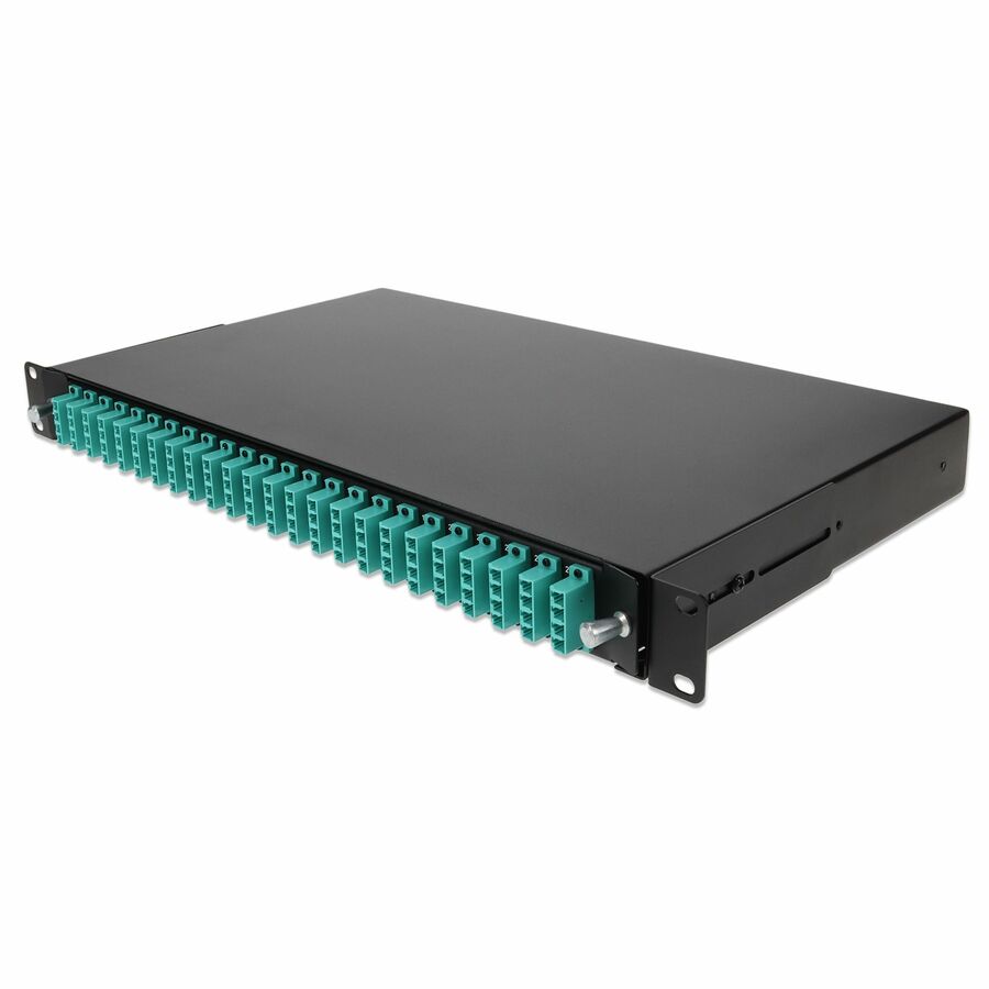 AddOn 19-inch Rack Mount 1U Patch Panel with 48 LC Duplex, Multi-Mode OM4