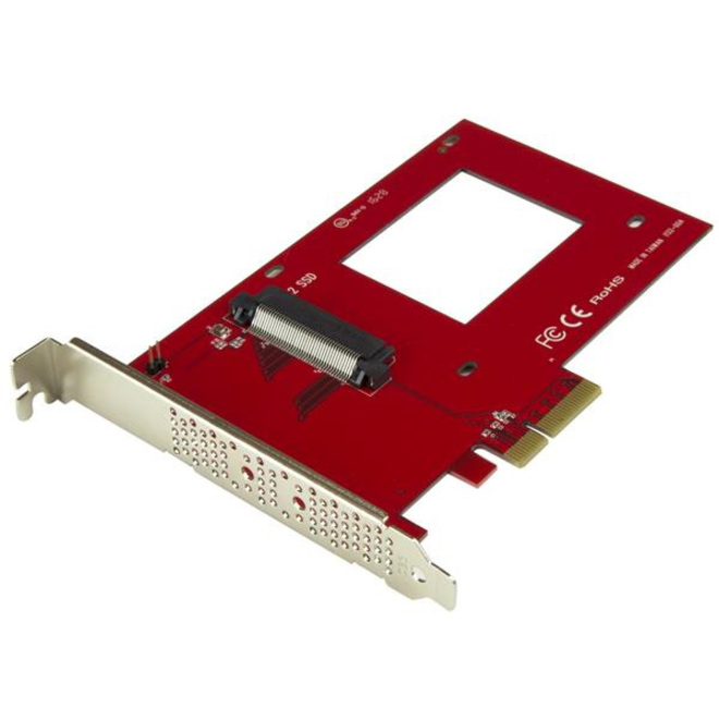 StarTech U.2 to PCIe Adapter for 2.5" U.2 NVMe SSD, SFF-8639 PCIe Adapter, x4 PCI Express 4.0, NVMe PCIe Adapter, U.2 PCIe Card, TAA