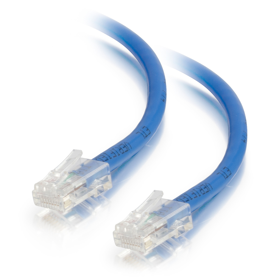 C2G 1ft Cat5e Non-Booted Unshielded Network Patch Ethernet Cable - Blue