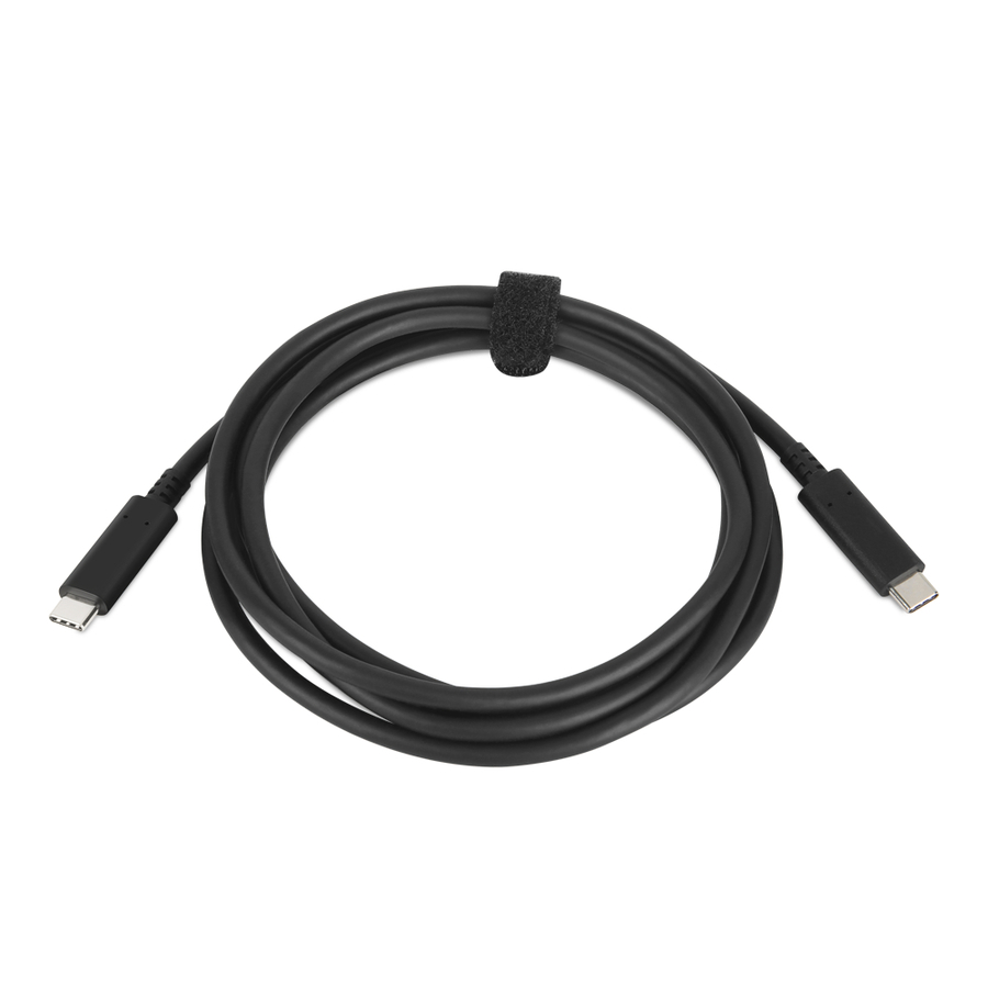 Lenovo USB-C to USB-C Cable 2m - 6.56 ft USB Data Transfer Cable for Monitor, Docking Station - First End: 1 x USB Type C - Male - Second End: 1 x USB Type C - Male - 5 Gbit/s - Black