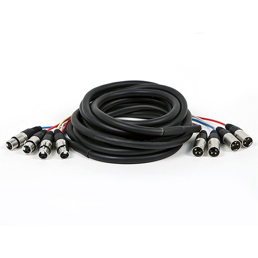Monoprice 20ft 4-Channel XLR Male to XLR Female Snake Cable