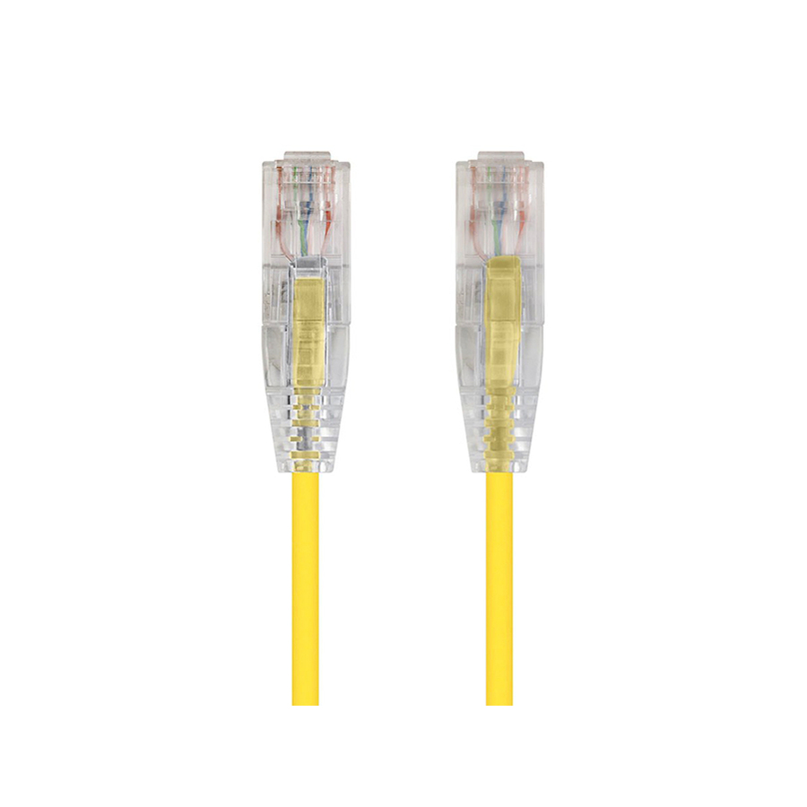 Monoprice SlimRun Cat6 28AWG UTP Ethernet Network Cable, 7ft Yellow