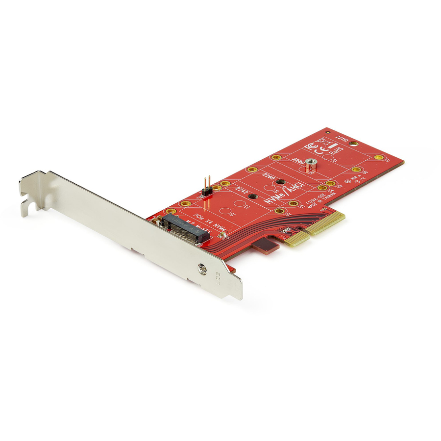 StarTech M.2 Adapter - x4 PCIe 3.0 NVMe - Low Profile and Full Profile - SSD PCIE M.2 Adapter - M2 SSD - PCI Express SSD, TAA