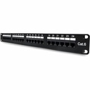 Unirise Network Patch Panel - 24 Port(s) - 24 x RJ-45 - 1U High - Rack-mountable