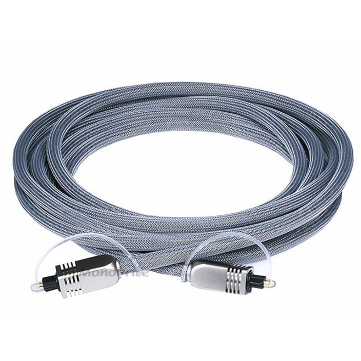 Monoprice 10ft Premium Optical Toslink Cable with Metal Fancy Connector