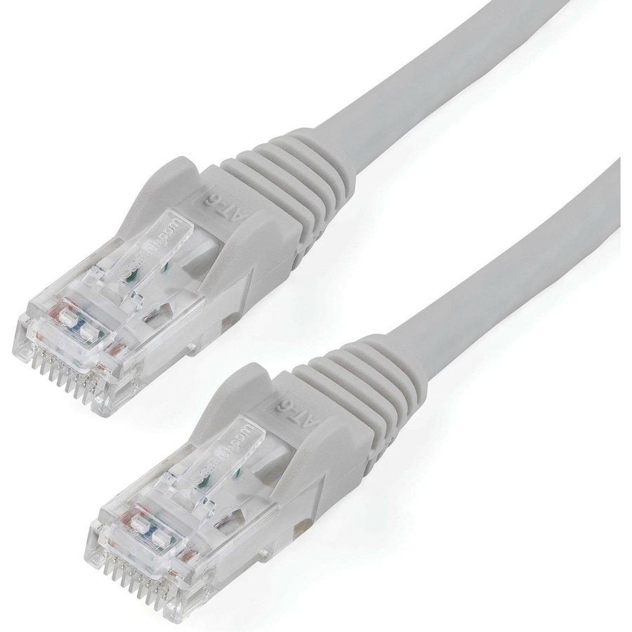 StarTech 6in CAT6 Ethernet Cable - Gray Snagless Gigabit - 100W PoE UTP 250Mhz Category 6 Patch Cord UL Certified Wiring/TIA
