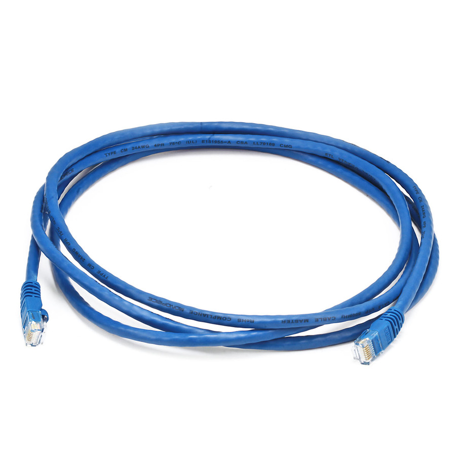 Monoprice Cat6 24AWG UTP Ethernet Network Patch Cable, 7ft Blue