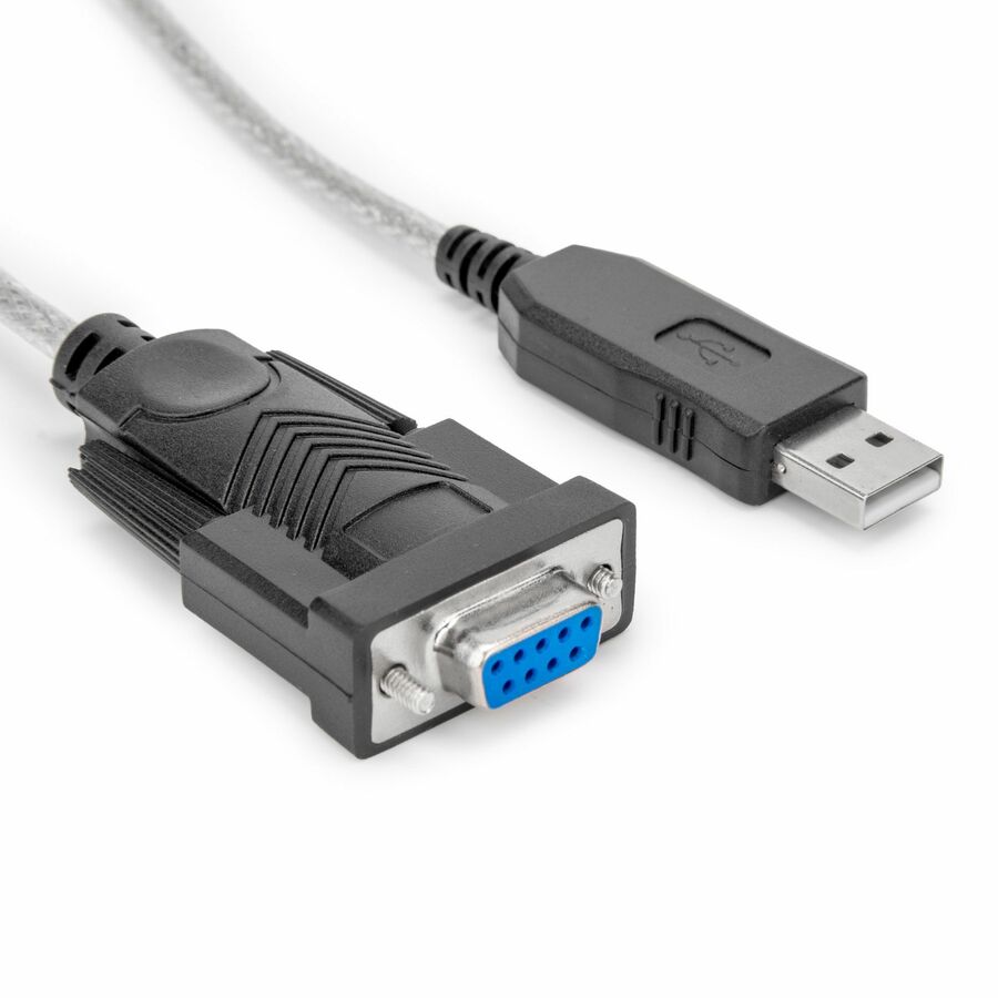 Rocstor 3ft 1 Port USB to Null Modem RS232 DB9 Serial DCE Adapter Cable with FTDI