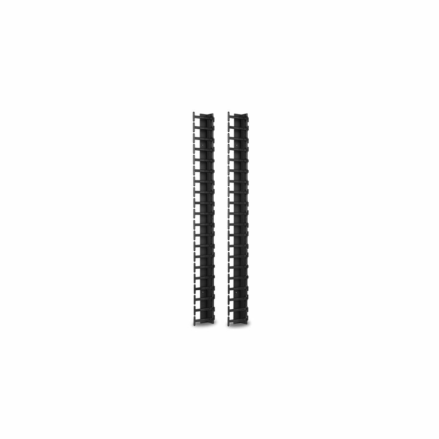 APC NetShelter Cable Management, Vertical Cable Manager, for NetShelter SX 600mm Wide 42U, Set of 2, 107 x 889 x 45 mm - Cable Manager - Black - 42U Rack Height - 1 Each - TAA Compliant