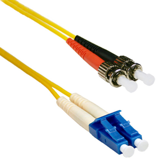 ENET 8M ST/LC Duplex Single-mode 9/125 OS1 or Better Yellow Fiber Patch Cable 8 meter ST-LC Individually Tested