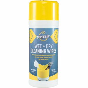 Digital Innovations ScreenDr Wet/Dry Streak-Free Wipes, 70-pack