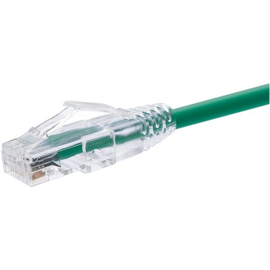 Unirise ClearFit Cat.6 UTP Patch Network Cable - 10 ft Category 6 Network Cable for Network Device - First End: 1 x RJ-45 Network - Male - Second End: 1 x RJ-45 Network - Male - Patch Cable - Gold Plated Contact - Green