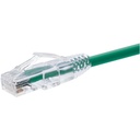 Unirise ClearFit Cat.6 UTP Patch Network Cable - 10 ft Category 6 Network Cable for Network Device - First End: 1 x RJ-45 Network - Male - Second End: 1 x RJ-45 Network - Male - Patch Cable - Gold Plated Contact - Green