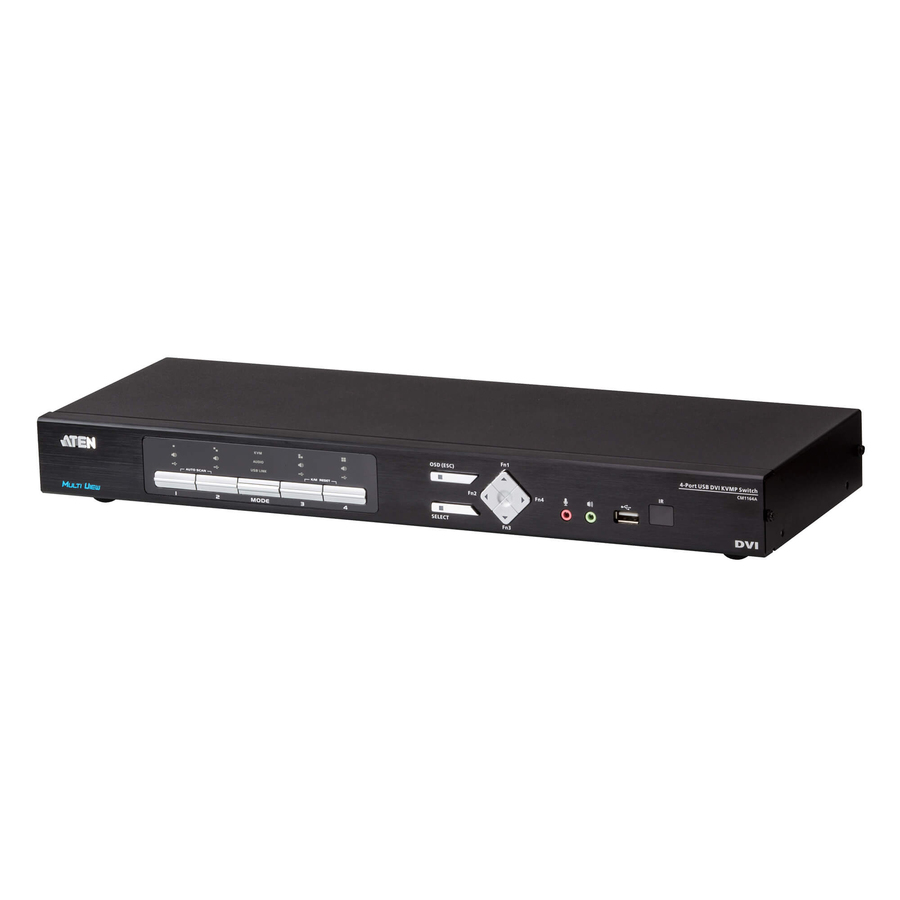 ATEN CM1164A 4-Port USB DVI Multi-View KVMP Switch-TAA Compliant