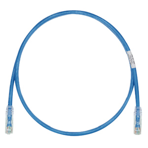 PANDUIT Cat.6 UTP Patch Cord - RJ-45 Male Network - RJ-45 Male Network - 2ft - Blue, Clear