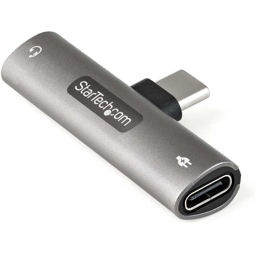 StarTech USB C Audio & Charge Adapter, USB-C Audio Adapter with 3.5mm Headset Jack and USB Type-C PD Charging, For USB-C Phone/Tablet