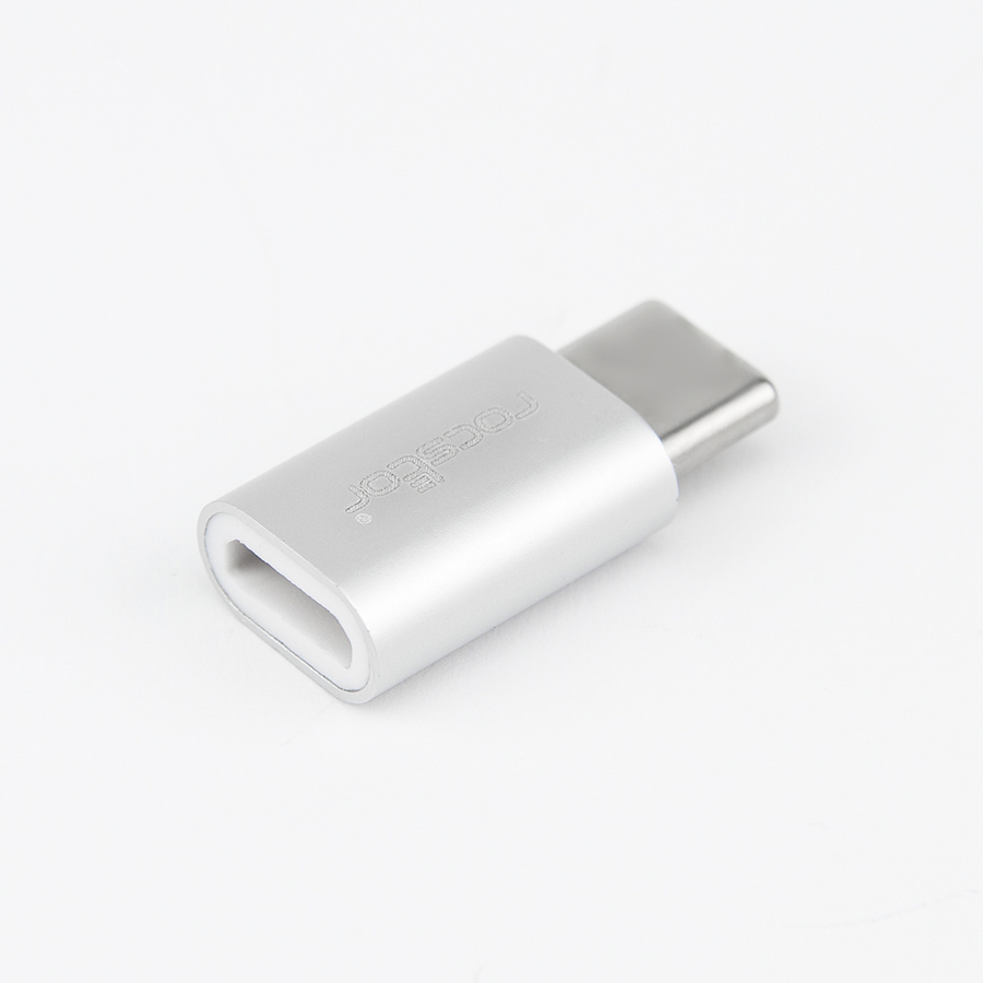 Rocstor Premium USB C to USB Micro-B USB 2.0 Hi-Speed Adapter Slim - USB Type-C - 1 x Type C Male USB - 1 x Type B Female Micro USB - Charging and Data Sync - Aluminum Case - USB 2.0 HI-SPEED USB TYPE C SLIM/COMPACT