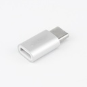 Rocstor Premium USB C to USB Micro-B USB 2.0 Hi-Speed Adapter Slim - USB Type-C - 1 x Type C Male USB - 1 x Type B Female Micro USB - Charging and Data Sync - Aluminum Case - USB 2.0 HI-SPEED USB TYPE C SLIM/COMPACT