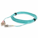 AddOn 2m SC to LC Aqua OM3 Duplex OFNR (Riser-Rated) Fiber Patch Cable