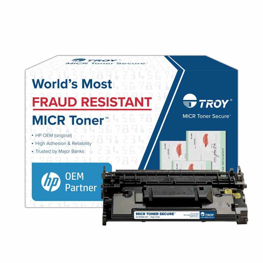 Troy Toner Secure Original MICR High Yield Laser Toner Cartridge (CF258X) - Black Pack