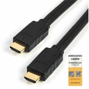 StarTech.com 23ft (7m) Premium Certified HDMI 2.0 Cable with Ethernet, High Speed Ultra HD 4K 60Hz HDMI Cable HDR10, UHD HDMI Monitor Cord - 22.9ft/7m Premium Certified high speed HDMI cable with Ethernet; 4K 60Hz (up to 4096x2160p)/UHD/18Gbps bandwidth/HDR10/Ultra wide/32 Ch Audio - 34AWG HDMI cord/PVC jacket/strain relief - HDMI 2.0 cable to connect laptop/desktop to TV/monitor/display