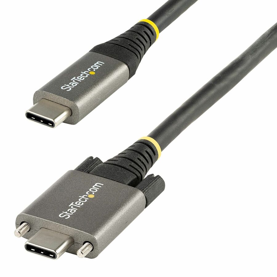 StarTech 20in (50cm) USB-C Cable, Side Screw Locking, USB 10Gbps, 100W (5A) PD, 8K 60Hz / 4K 144Hz DP Alt Mode, Thunderbolt Compatible