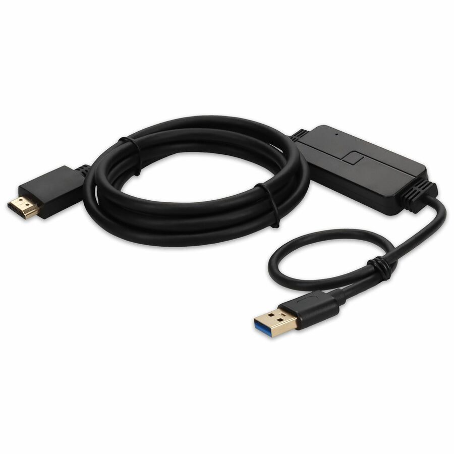AddOn 2.0m (6.6ft) USB A 3.0 Male to HDMI 1.3 Male Black Adapter Cable