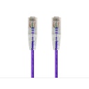 Monoprice SlimRun Cat6 28AWG UTP Ethernet Network Cable, 2ft Purple