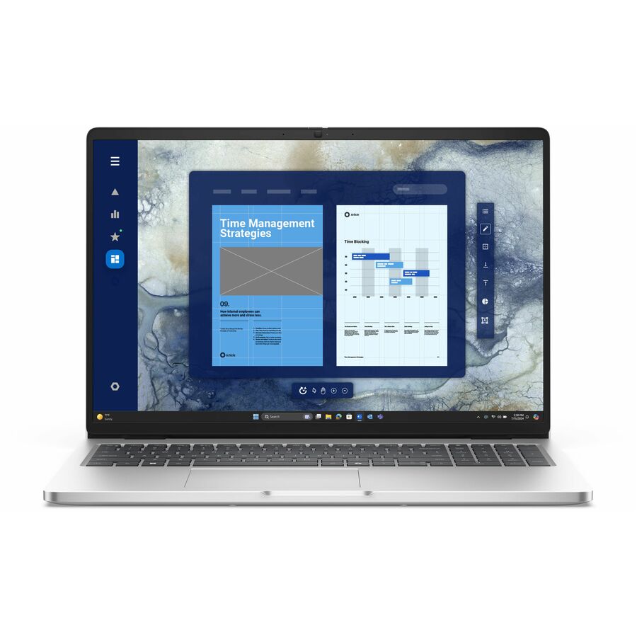 Dell Pro 16 PC16250 16" Notebook - Full HD Plus - 60 Hz - Intel Core Ultra 7 265U - vPro Technology - 32 GB - 512 GB SSD - English (US) Keyboard - Platinum Silver