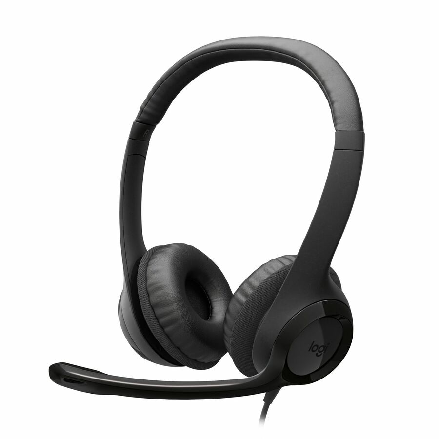 Logitech H390 Wired Headphones with Mic, USB Headset with Microphone for PC, Noise Cancelling Microphone