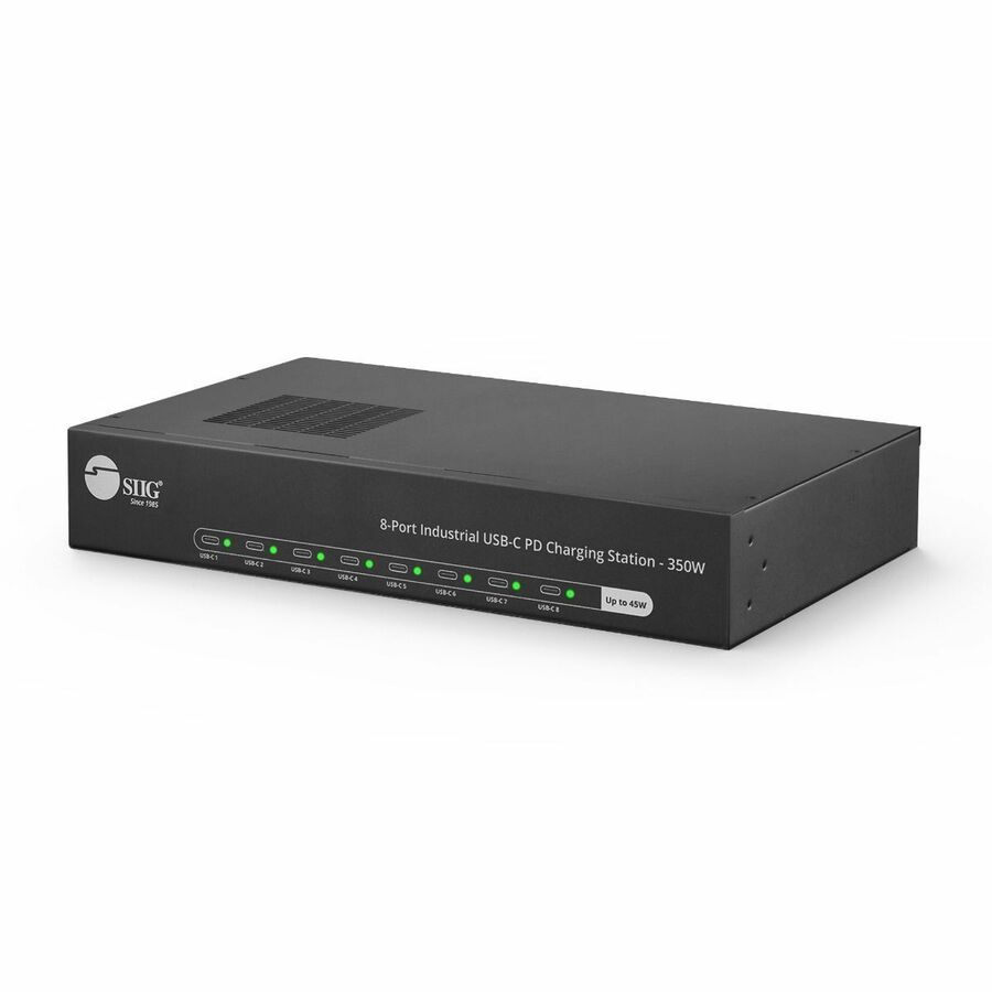 SIIG 8-Port Industrial USB-C PD Charging Station - 350W