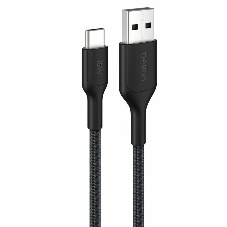Belkin Braided USB-A to USB-C Cable 15W, 6.6ft/2m, Black