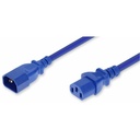 AddOn 5ft C14 Male to C15 Female Standard Commercial Temp 14 AWG 250V at 15A PVC SJT (Service Junior Thermoplastic) Blue Power Cable