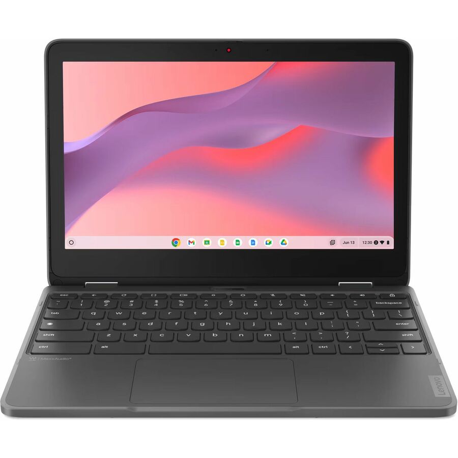 Lenovo 300e Yoga Chromebook Gen 4 82W2002HUS 11.6" Touchscreen Convertible 2 in 1 Chromebook - HD - 60 Hz - Octa-core (ARM Cortex A76 + Cortex A55) - 4 GB - 32 GB Flash Memory - English Keyboard - Graphite Gray