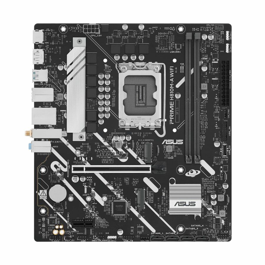 Asus Prime H810M-A WIFI-CSM Desktop Motherboard - Intel H810 Chipset - Socket LGA-1851 - Micro ATX