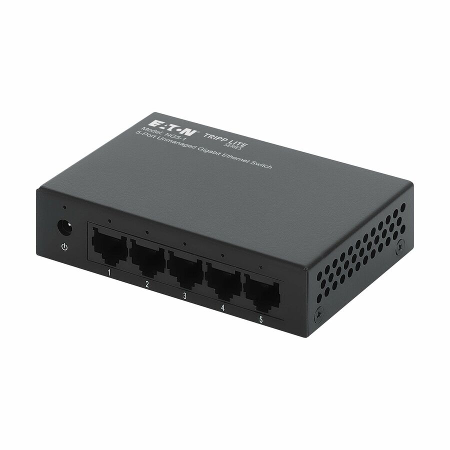 Eaton Tripp Lite Series 5-Port 10/100/1000 Mbps Desktop Gigabit Ethernet Unmanaged Switch, Metal Enclosure