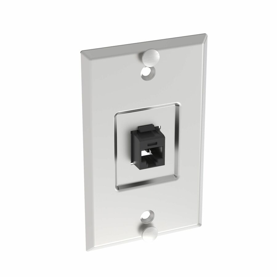 Panduit Stainless Steel Keystone phone plate, category 6