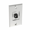 Panduit Stainless Steel Keystone phone plate, category 6
