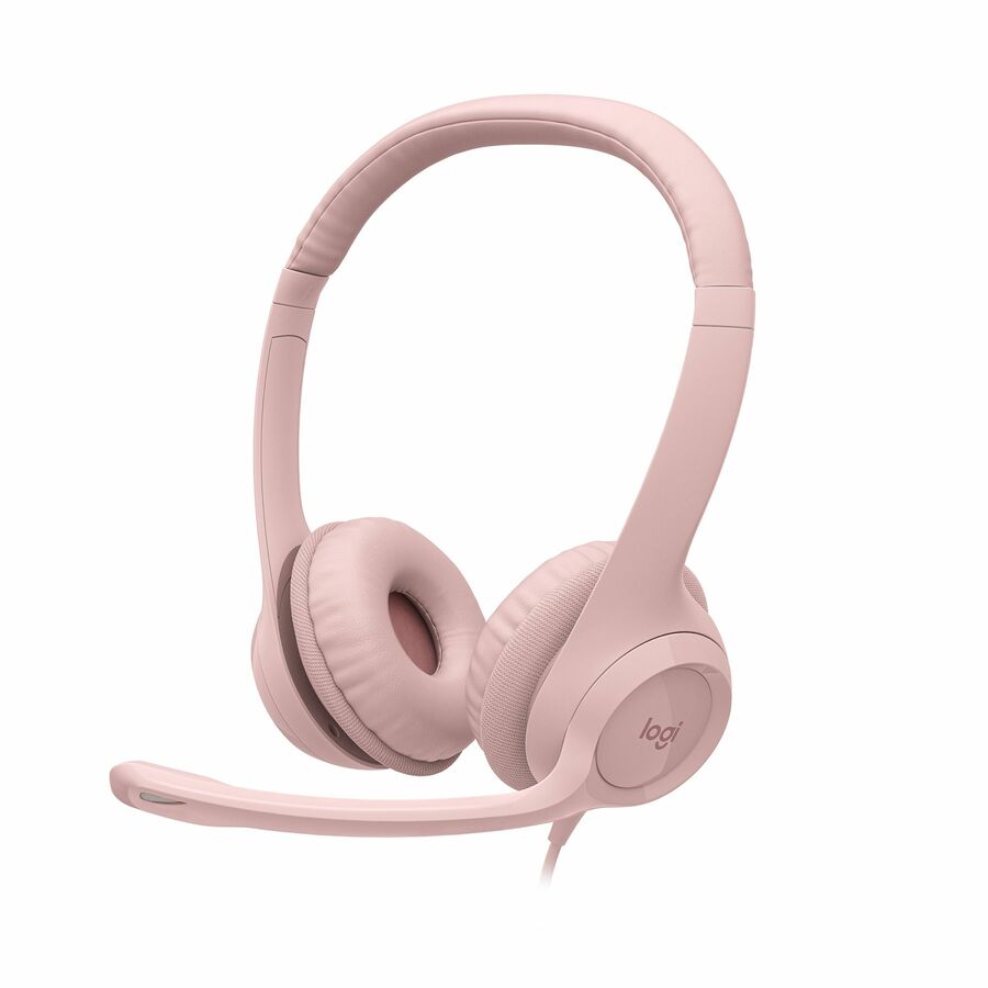 Logitech H390 USB-A Computer Headset, Rose
