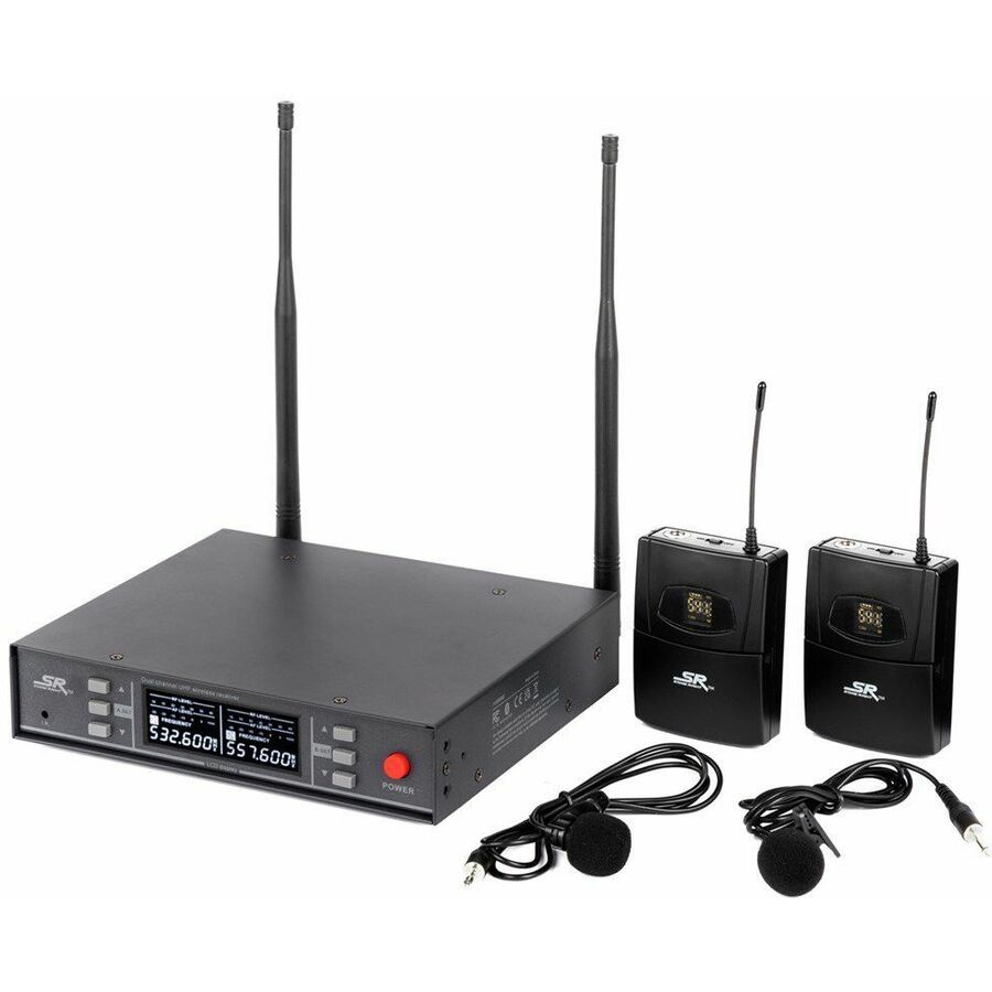 Monoprice Stage Right 200-Channel UHF Dual Lavalier Wireless Microphones System