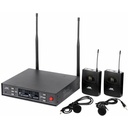 Monoprice Stage Right 200-Channel UHF Dual Lavalier Wireless Microphones System