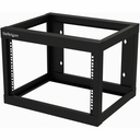 StarTech 2-Post 6U Heavy-Duty Wall-Mount Network Rack, 19" Open Frame Server Rack for Computer Equipment, Wall Mount Data Rack