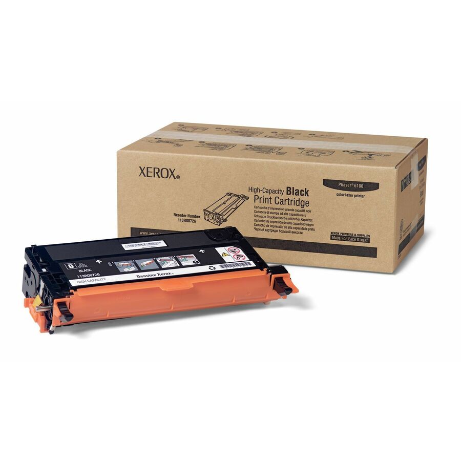 Xerox Genuine Phaser™ 6180/6180MFP Black High capacity Toner Cartridge (8000 Pages) - 113R00726