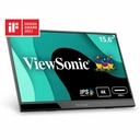 ViewSonic VX1655-4K 15.6 Inch 4K Portable Monitor, IPS Display for Comfortable Mobile Workspaces and Second Screen Productivity, Built-in Stand, 60W USB-C, and Mini HDMI Inputs