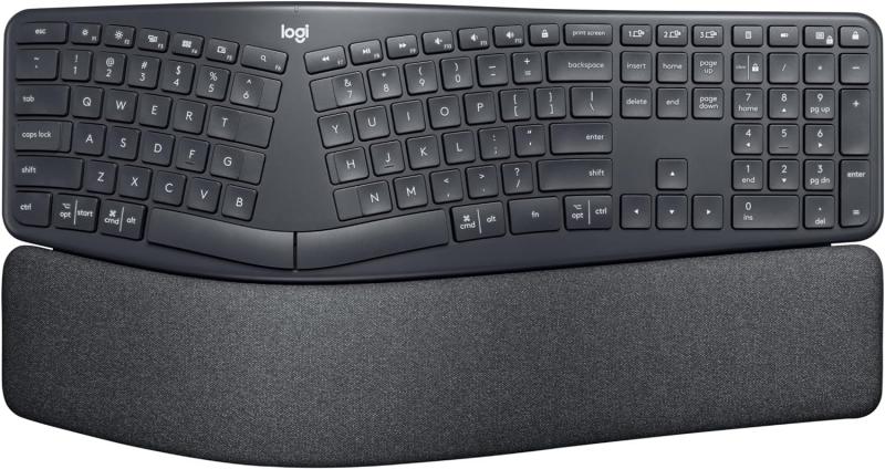 Logitech ERGO K860 keyboard Office RF Wireless + Bluetooth Graphite