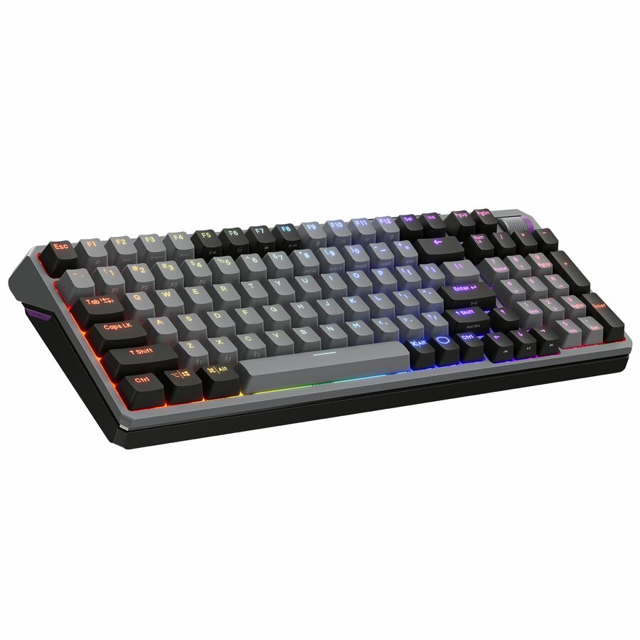 Cooler Master MK770 Gaming KeyBoard - Wired/Wireless Connectivity - Bluetooth/RF - 5.1 - 2.40 GHz - USB Type C Interface - RGB LED - Multimedia Hot Key(s) - Android, iOS, OS X Yosemite 10.10, Windows 8 - Mac - Acrylonitrile Butadiene Styrene (ABS) - Mechanical Keyswitch - Space Gray